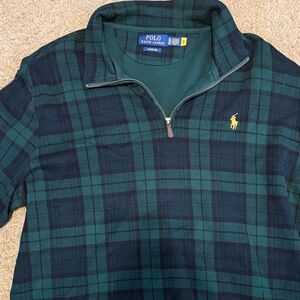Polo by Ralph Lauren Green and Blue Plaid Sweatshirt